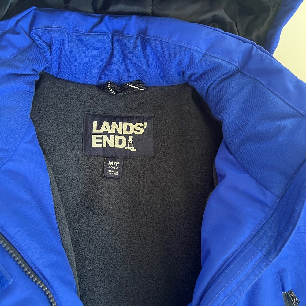 Lands End Women’s Squall Fleece Lined Winter Coat Blue Size Medium Petite 10/12 - Picture 6 of 12